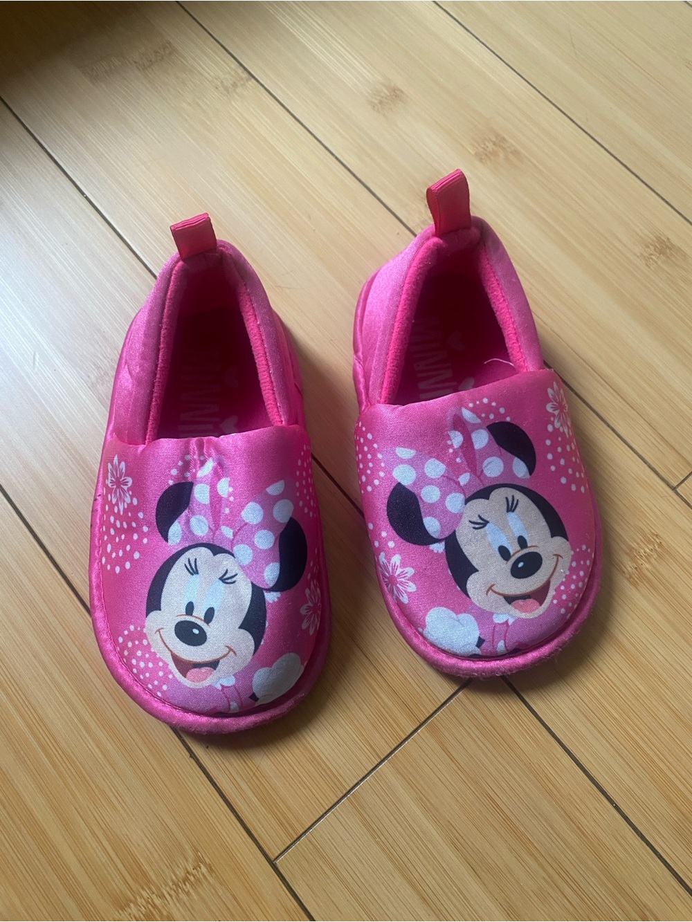 Disney Pink Minnie Mouse Kids Slippers